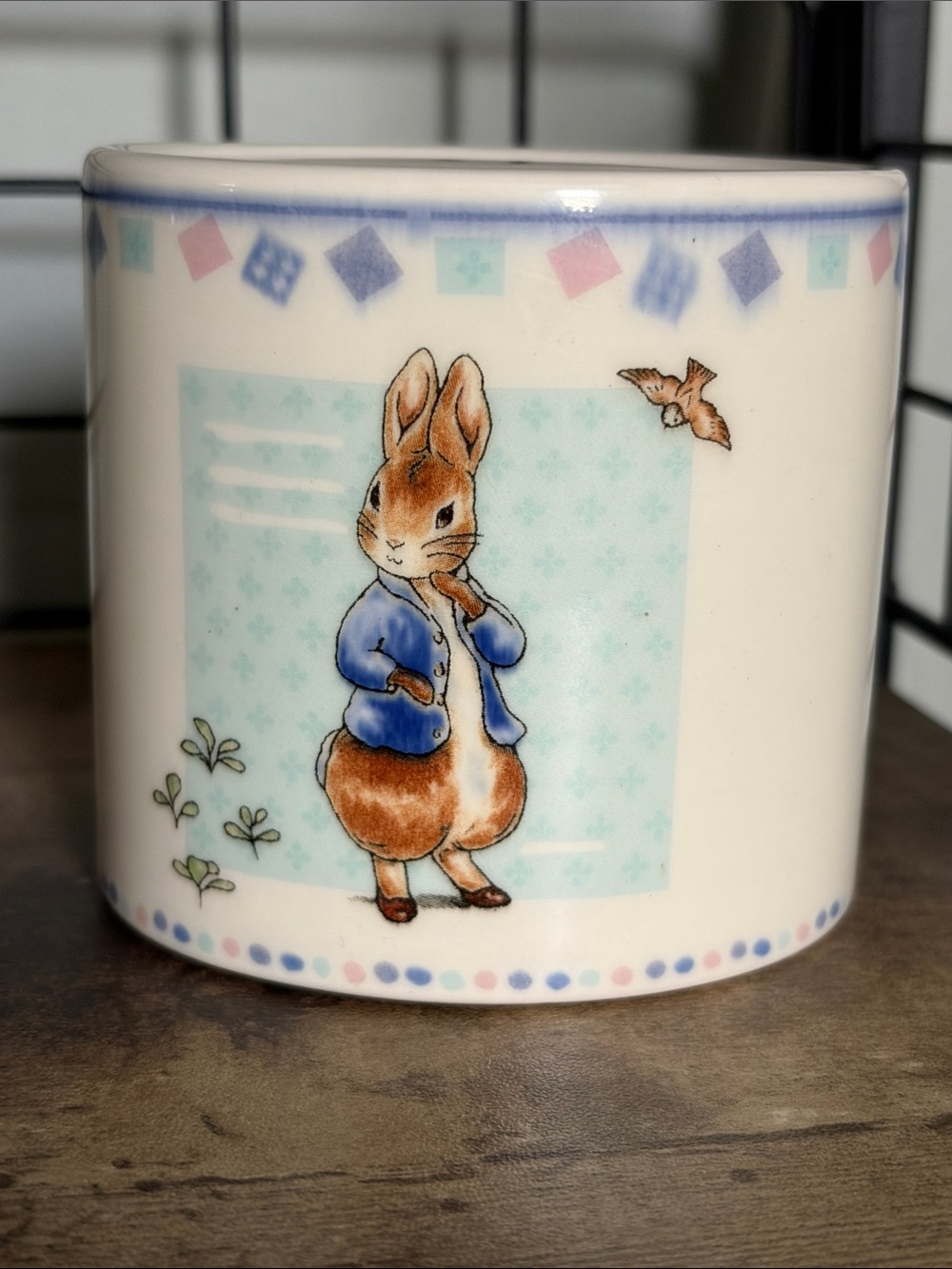 Vintage Wedgwood Beatrix Potter Peter Rabbit ceramic Christening/coin box